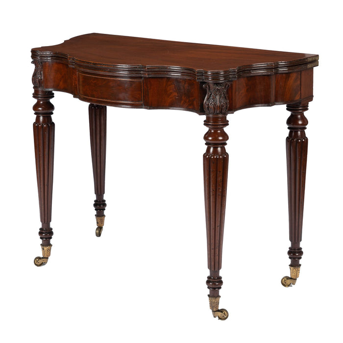 Samuel Field MacIntire (attributed) mahogany flip top game table (c. 1810-15)