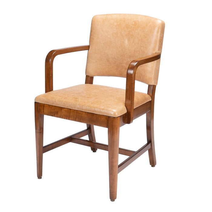 American Modernist maple & leather armchair (1940's)