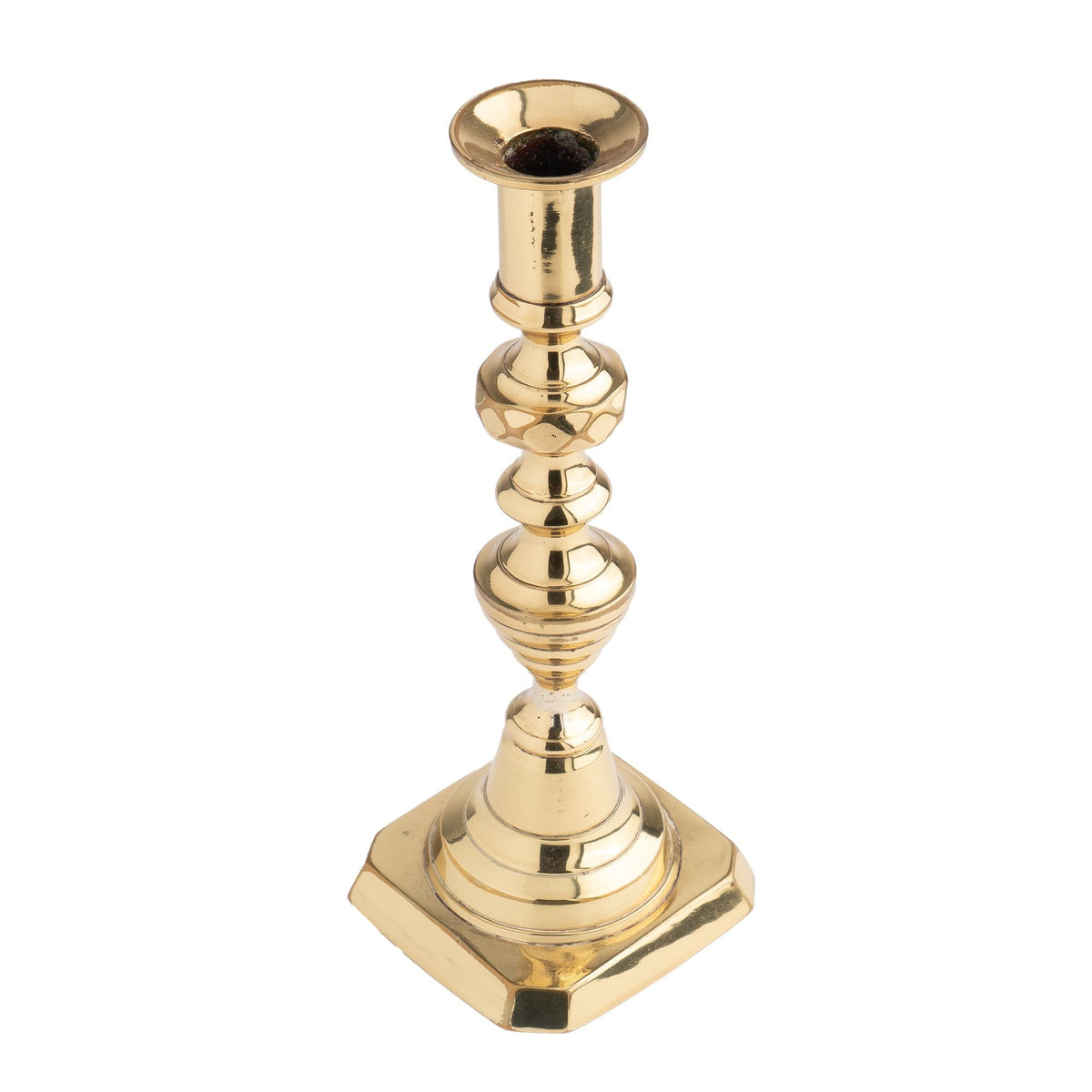 ANTIQUE BEEHIVE DIAMOND Brass Candlestick c. 1840 English 12 $95.23 -  PicClick AU