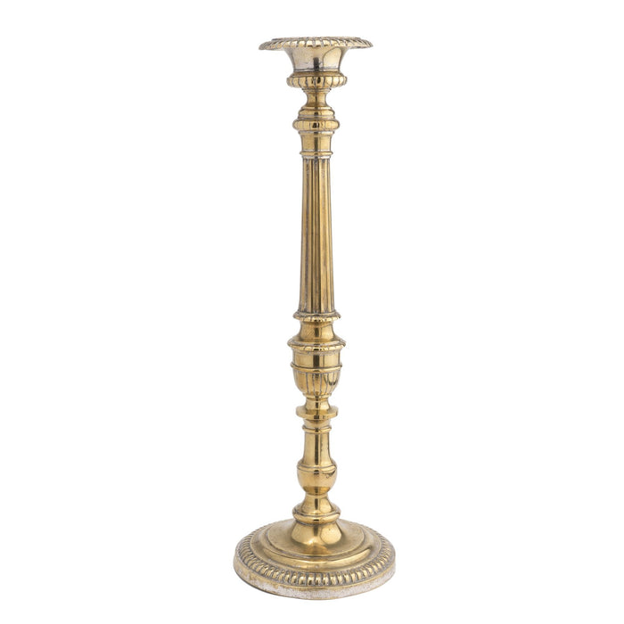 Large cast brass French altar stick (c. 1800)