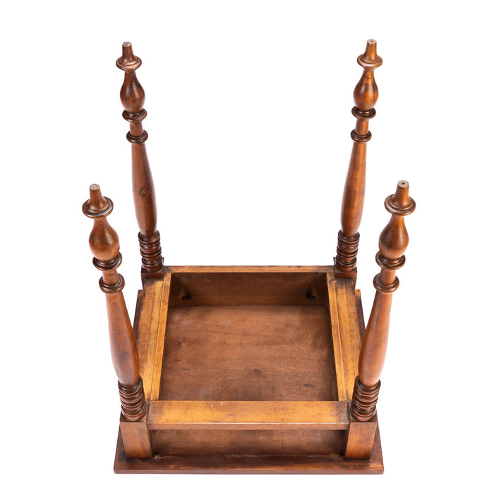 American Sheraton curly cherry wood one drawer stand (c. 1820)