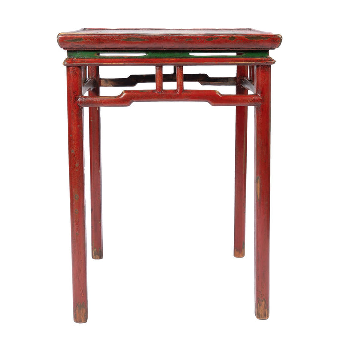 Tibetan red lacquered side table (1910)