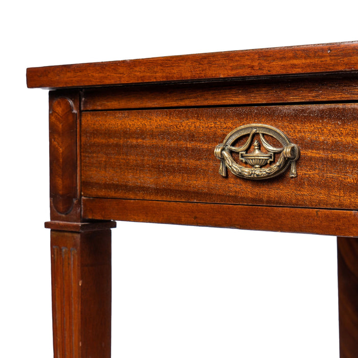American or English Academic Revival mahogany writing table (c. 1900)