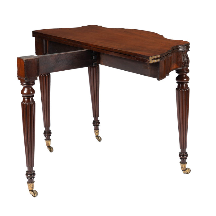 Samuel Field MacIntire (attributed) mahogany flip top game table (c. 1810-15)