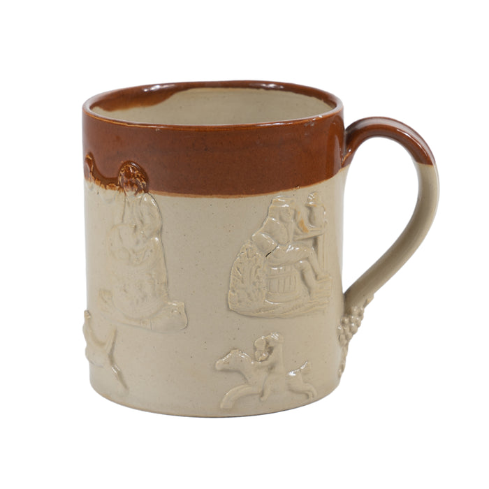 English salt glazed stoneware mug (c. 1840)