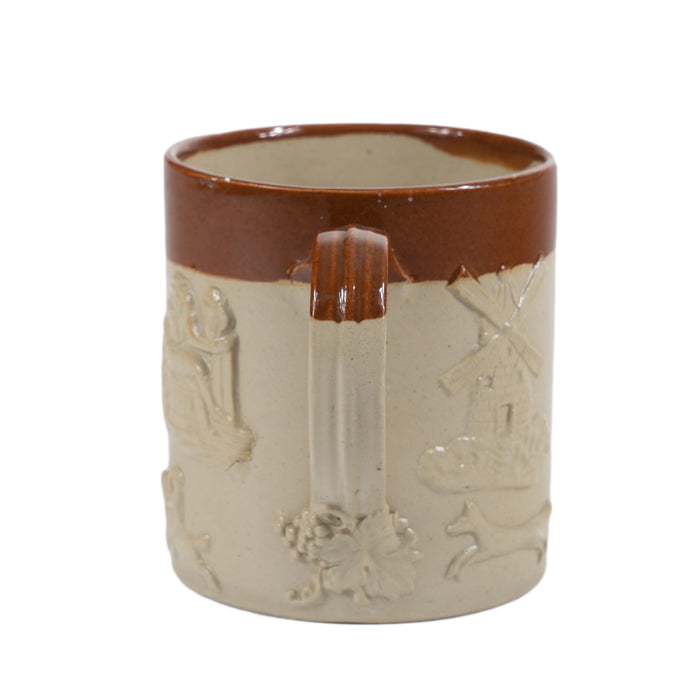 English salt glazed stoneware mug (1840)