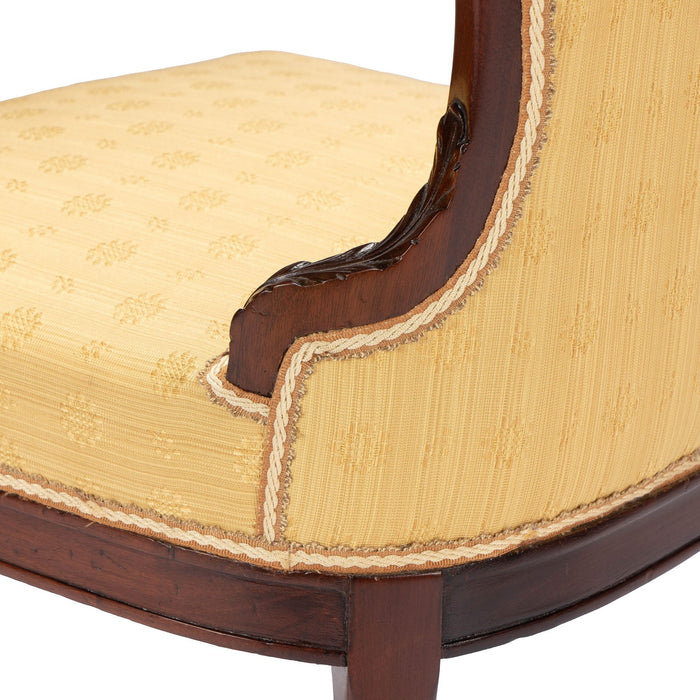 Baltimore Louis XVI Revival upholstered slipper chair (c. 1850-75)