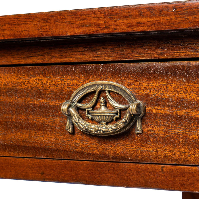 American or English Academic Revival mahogany writing table (c. 1900)