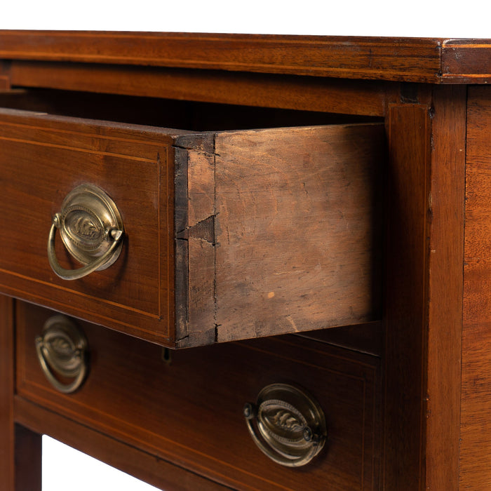 American Hepplewhite Mahogany Two Drawer Stand (1800's)