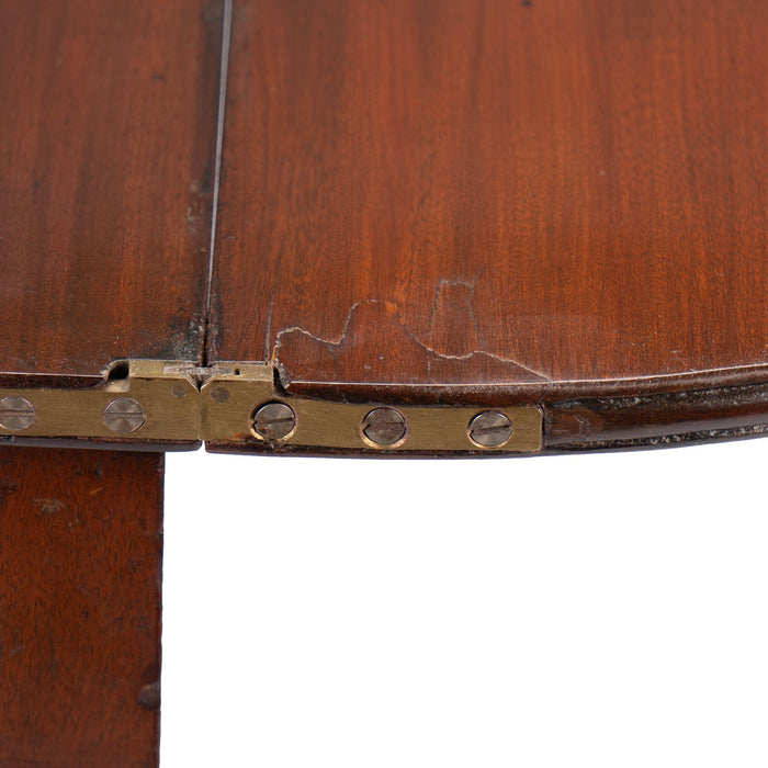 Samuel Field MacIntire (attributed) mahogany flip top game table on turned & reeded legs (1810-15)
