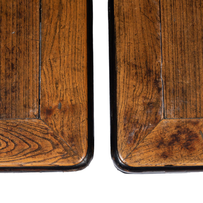 Pair of Chinese Elm stools in the Ming taste (1850's)