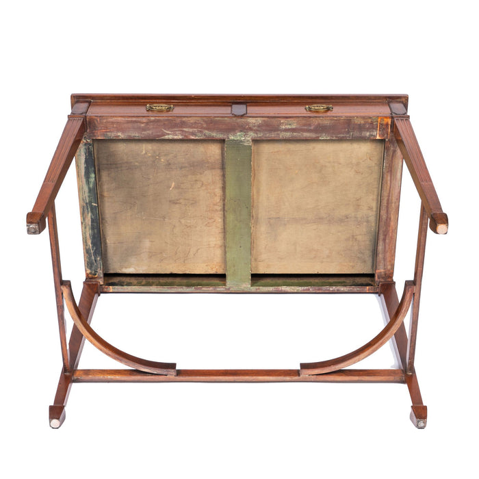 American or English Academic Revival mahogany writing table (c. 1900)