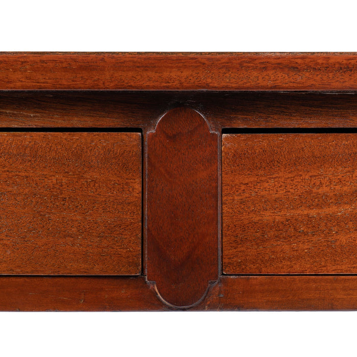 American or English Academic Revival mahogany writing table (c. 1900)