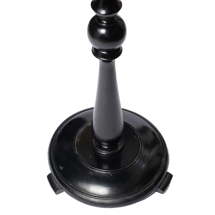 English papier maché tilt top candle stand (1860)