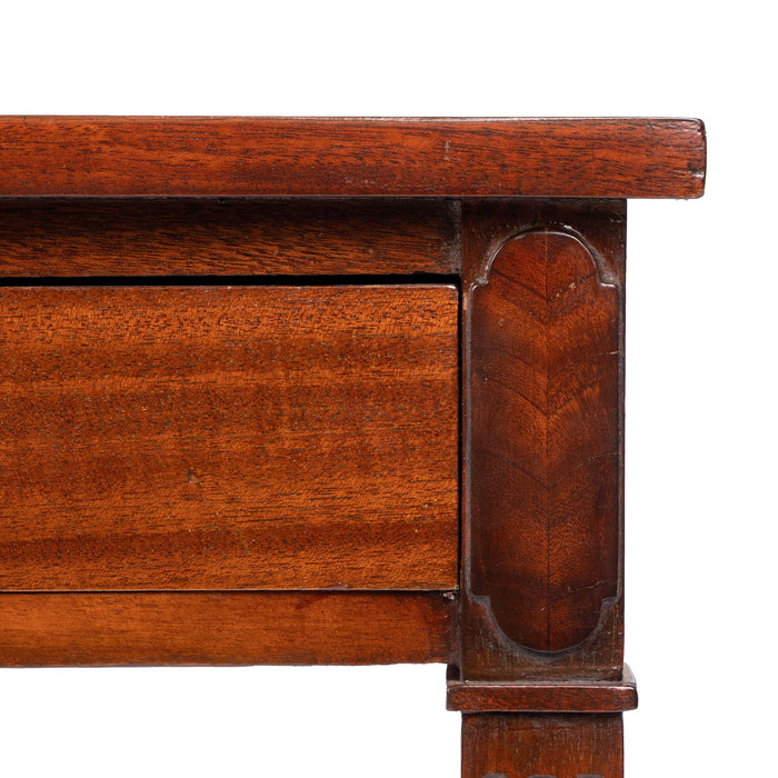 American or English Academic Revival mahogany writing table (c. 1900)