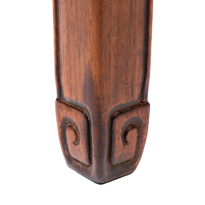 Pair of Chinese rosewood tea tables with marble tops (1850-1900)