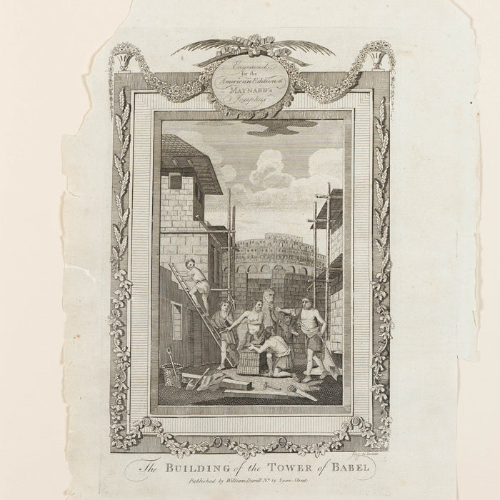 Set of five engraved illustrations from the American edition of Flavius Josephus (1795)