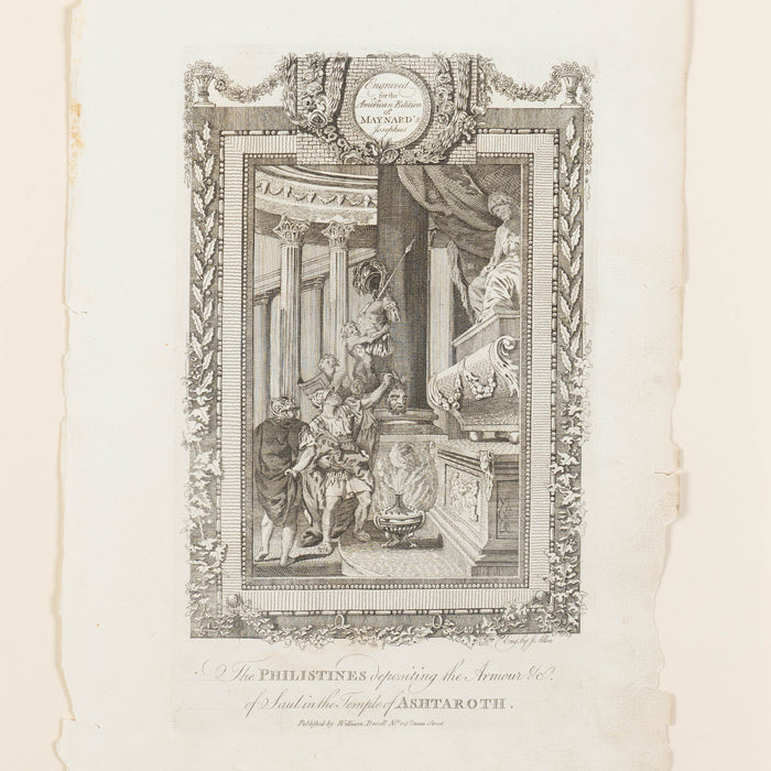 Set of five engraved illustrations from the American edition of Flavius Josephus (1795)