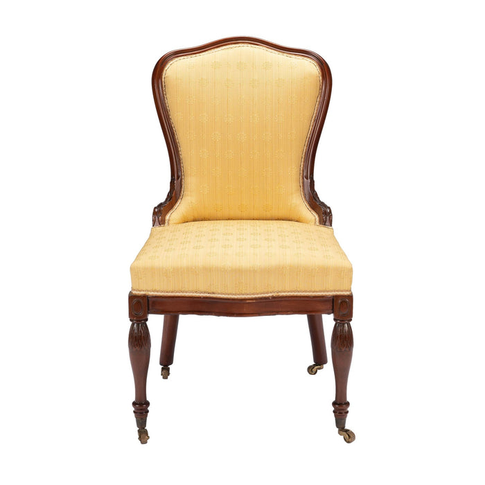 Baltimore Louis XVI Revival upholstered slipper chair (c. 1850-75)