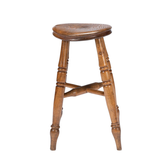 English elm wood milking stool (1860)