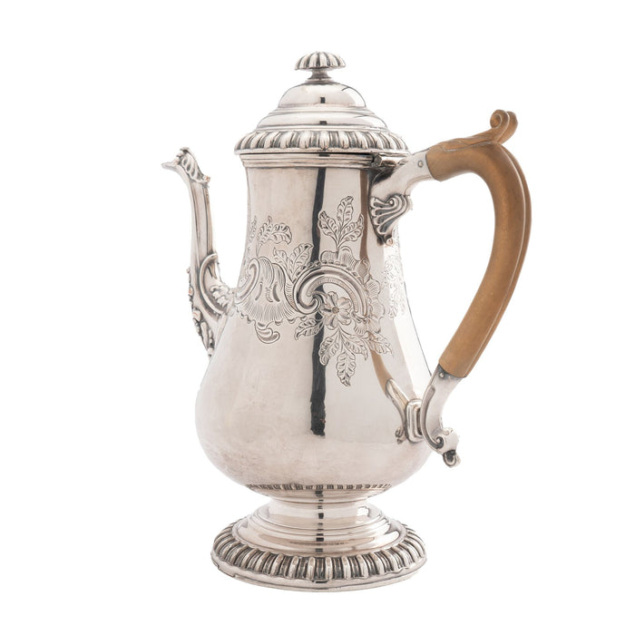 English Georgian Pyriform Sheffield coffee pot (1750's)