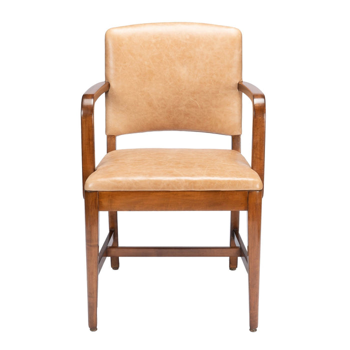 American Modernist maple & leather armchair (1940's)