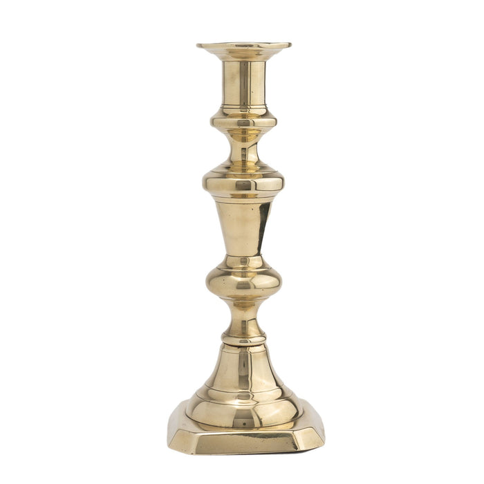 English cast brass candlestick (c. 1830)