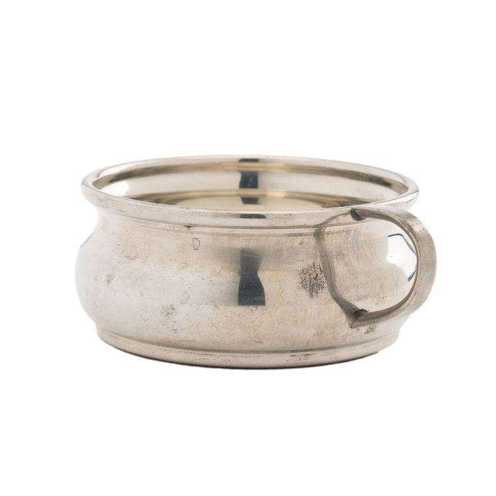 Polished pewter porringer by Queen Art Pewter (1900-50)