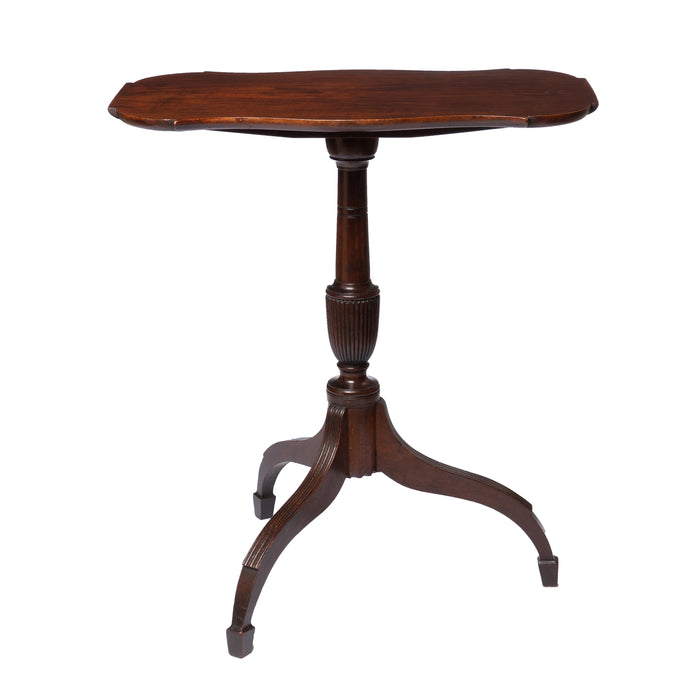 American cherry & mahogany spider leg tilt-top candle stand by John Meads (c. 1810)