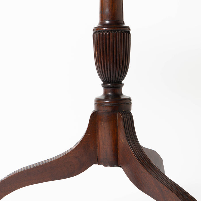 American cherry & mahogany spider leg tilt-top candle stand by John Meads (c. 1810)