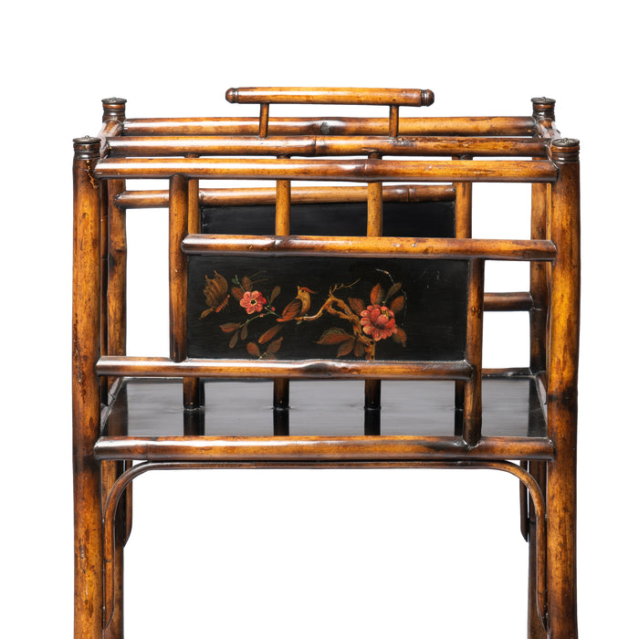 English Aesthetic Movement bamboo book stand (1900)