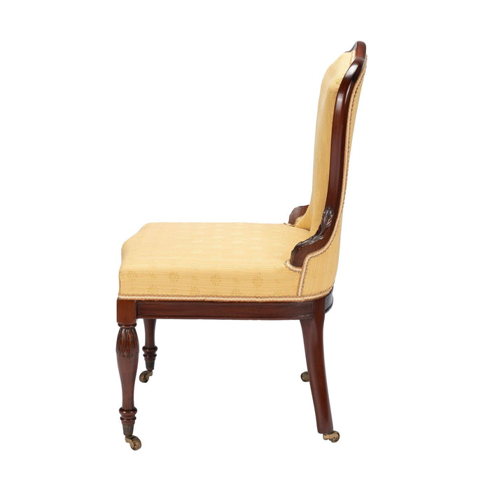 Baltimore Louis XVI Revival upholstered slipper chair (c. 1850-75)