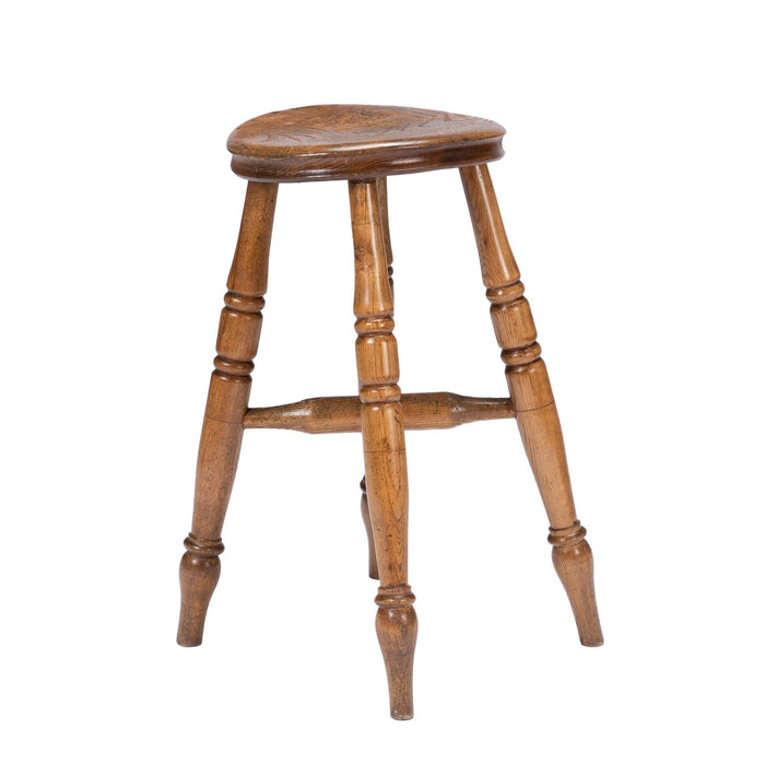 English elm wood milking stool (1860)