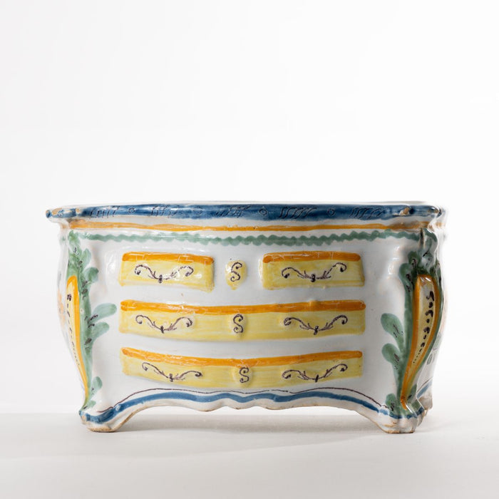 French Slip Glazed Faience Bough Pot (c. 1800)