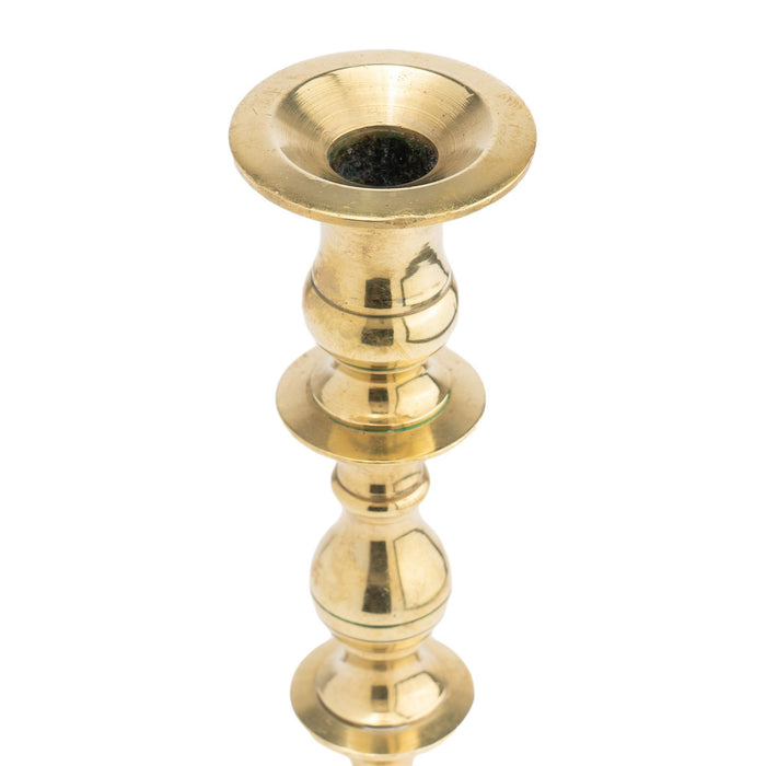 Continental core cast brass candlestick (1700's)