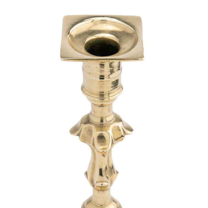 English square base Queen Anne candlestick (c. 1750-60)