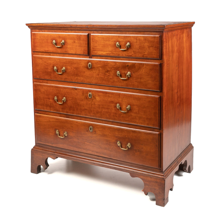 American Chippendale cherry chest of drawers (c. 1770)