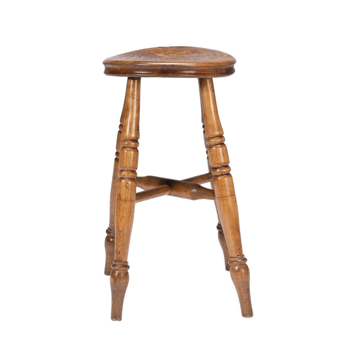 English elm wood milking stool (1860)