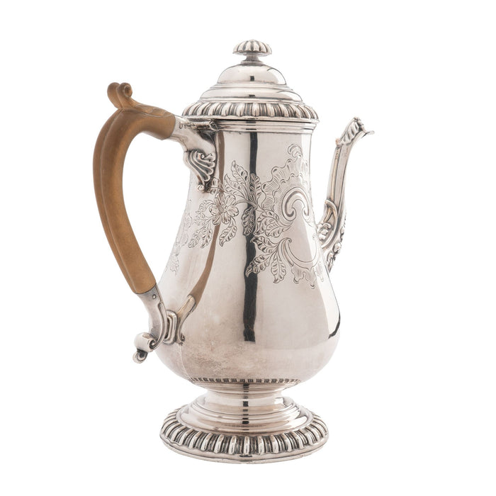 English Georgian Pyriform Sheffield coffee pot (1750's)