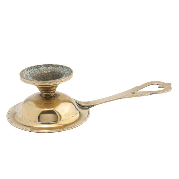 English cast brass taster dish with pedestal base (1775-1800)