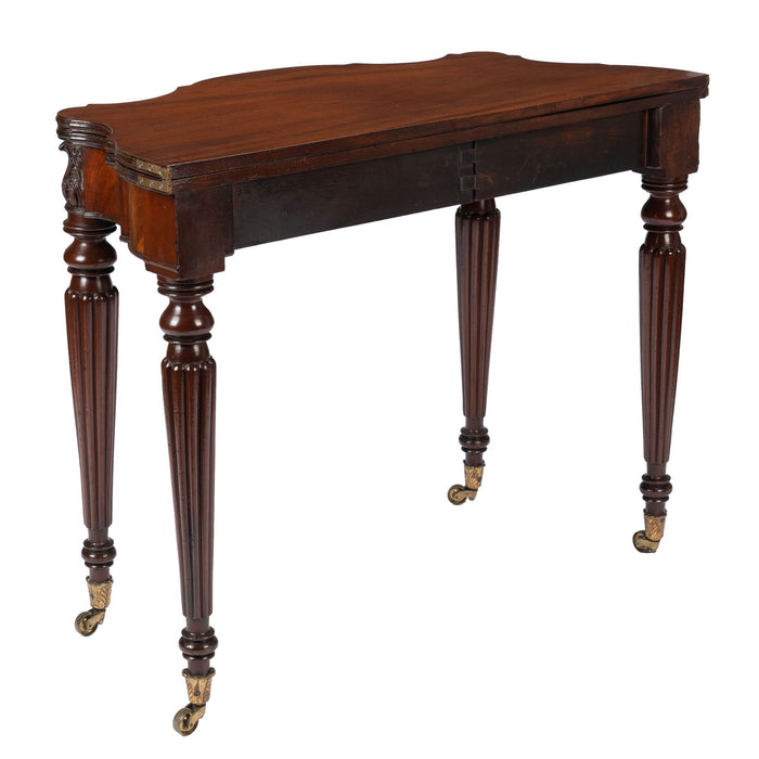 Samuel Field MacIntire (attributed) mahogany flip top game table (c. 1810-15)