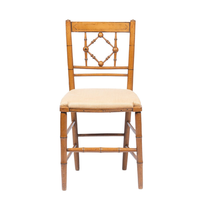 American Sheraton painted side chairs with upholstered seats (1800)