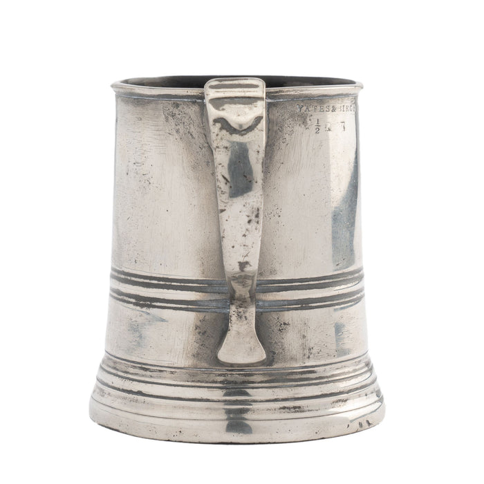 Yates & Birch pewter Half Pint mug (1839-1860)