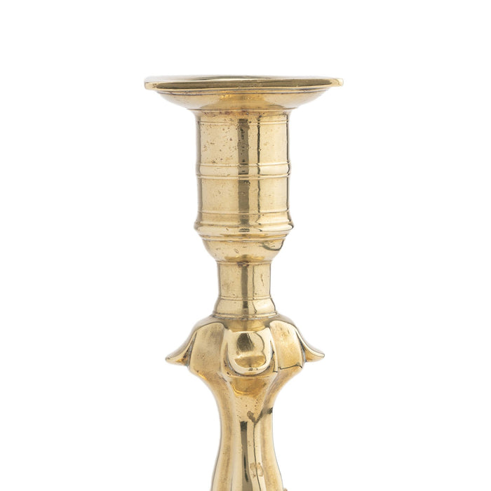 English square base Queen Anne candlestick (c. 1750-60)