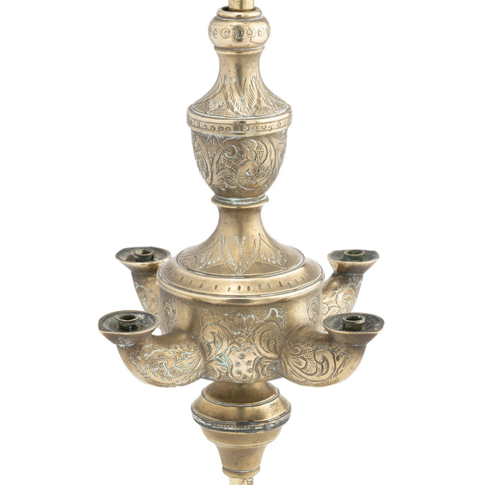Turkish cast brass Lucerne oil lamp (1890)