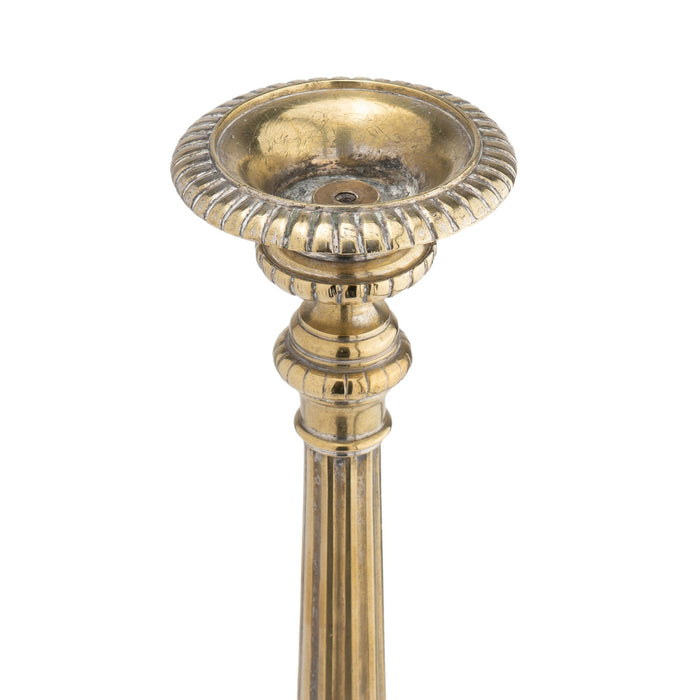 Large cast brass French altar stick (1800)