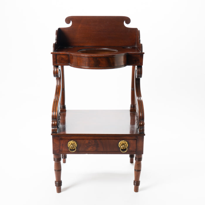 American Neoclassic mahogany washstand (c. 1825-30)