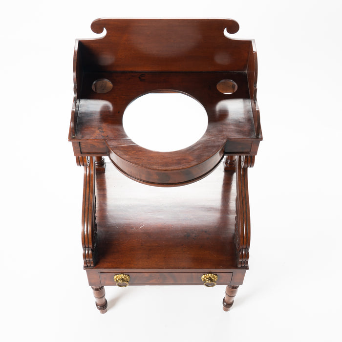 American Neoclassic mahogany washstand (c. 1825-30)