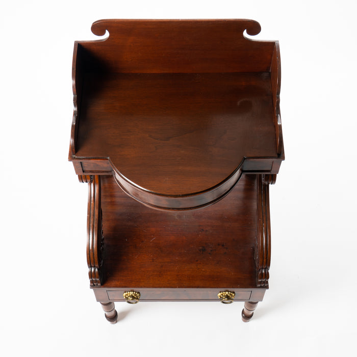 American Neoclassic mahogany washstand (c. 1825-30)