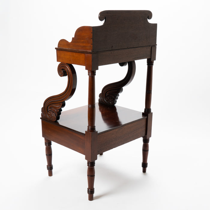 American Neoclassic mahogany washstand (c. 1825-30)